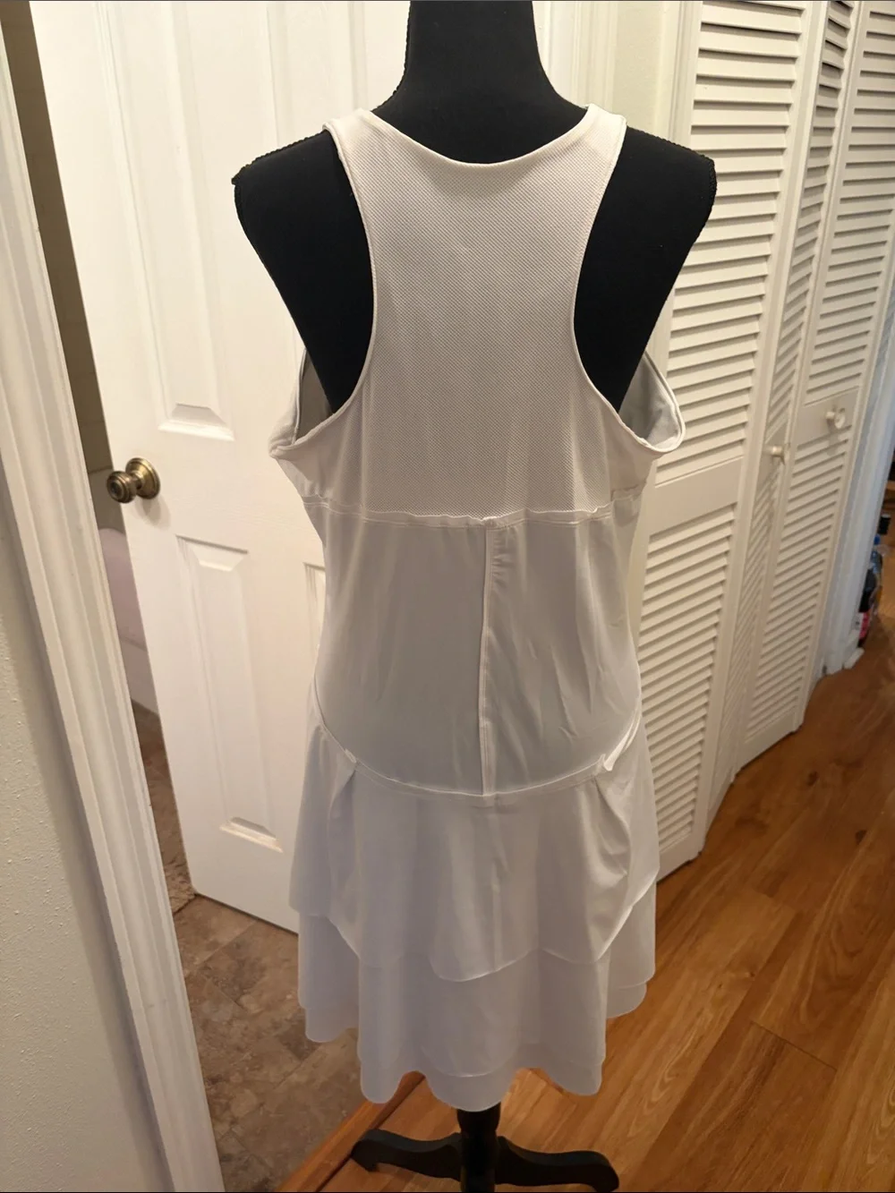 Nike White Sleeveless Ruffle-Tiered Dress